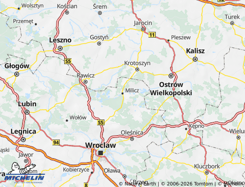 Mappa MICHELIN Milicki - ViaMichelin