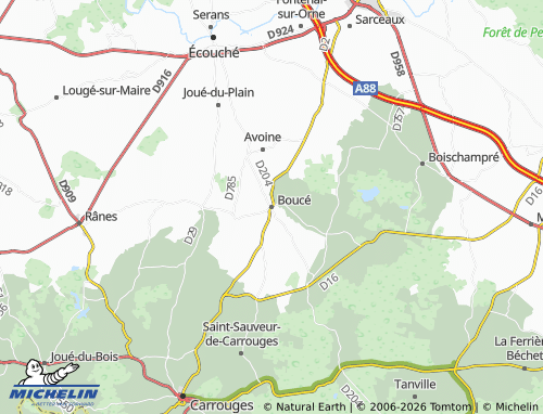 MICHELIN-Landkarte Boucé - ViaMichelin