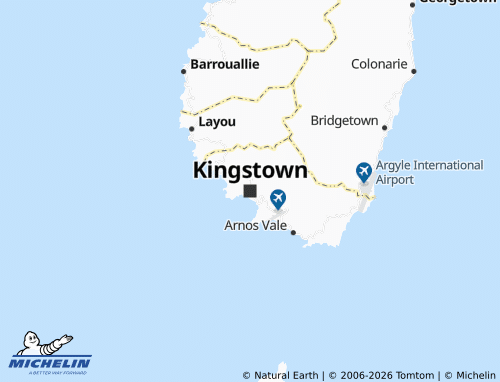 MICHELIN Kingstown map - ViaMichelin