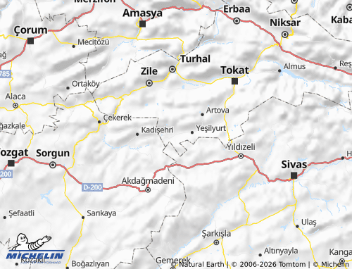 MICHELIN Sulusaray map - ViaMichelin