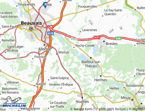 Carte MICHELIN Merlemont - ViaMichelin