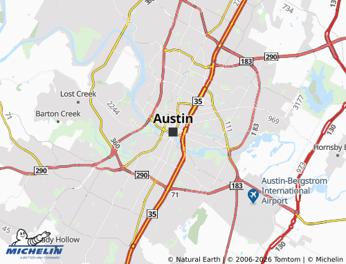 Mapa MICHELIN Austin - ViaMichelin