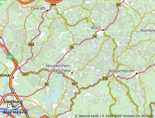 MICHELIN-Landkarte Oberwennerscheid - ViaMichelin