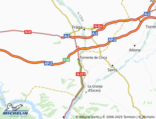 MICHELIN Torrente de Cinca map - ViaMichelin