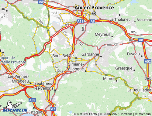 Mapa MICHELIN Bouc-Bel-Air - ViaMichelin