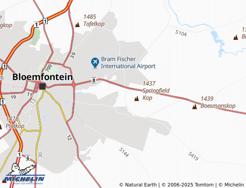 MICHELIN Highveld Agricultural Holdings map - ViaMichelin