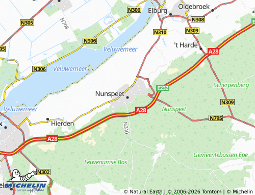 Carte MICHELIN Nunspeet - ViaMichelin