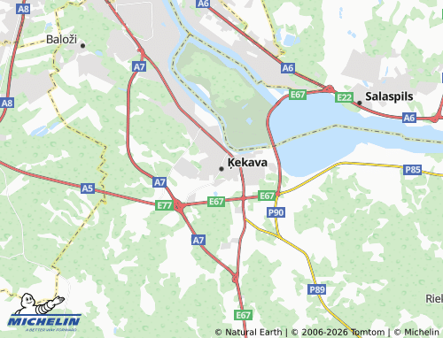 Mapa MICHELIN Ķekava - ViaMichelin