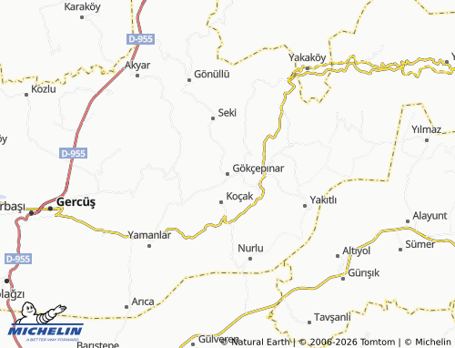 Mappa MICHELIN Gökçepınar - ViaMichelin