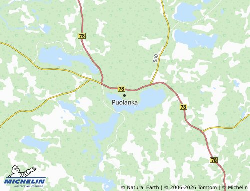 MICHELIN-Landkarte Puolanka - ViaMichelin