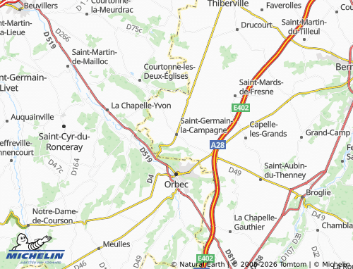 MICHELIN Saint-Germain-la-Campagne map - ViaMichelin