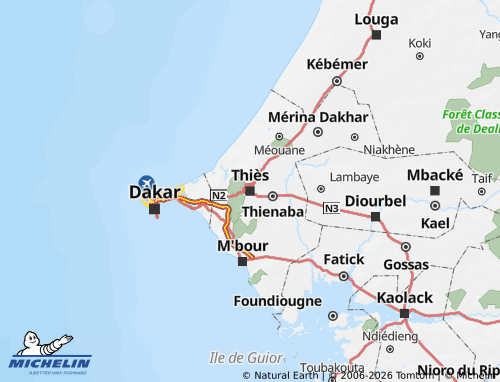 Carte MICHELIN Thiès - ViaMichelin