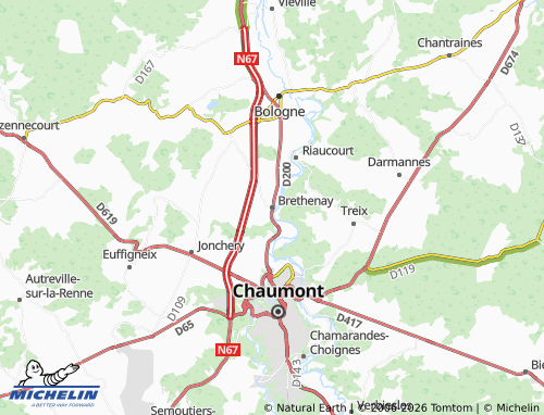MICHELIN Brethenay map - ViaMichelin