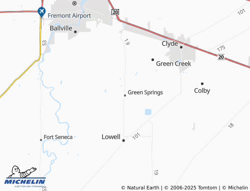 MICHELIN Green Springs map - ViaMichelin