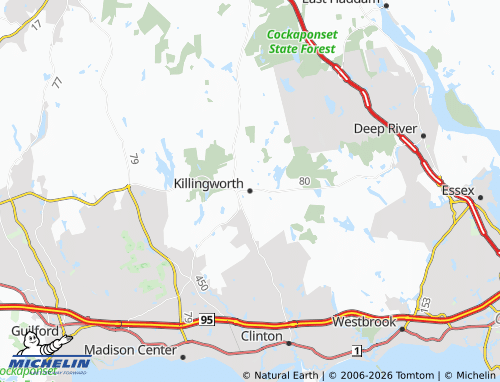 Carte MICHELIN Killingworth - ViaMichelin