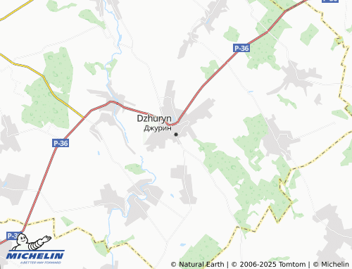 MICHELIN Dzhuryn map - ViaMichelin