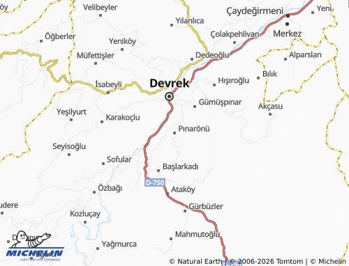 Mappa MICHELIN Pınarönü - ViaMichelin