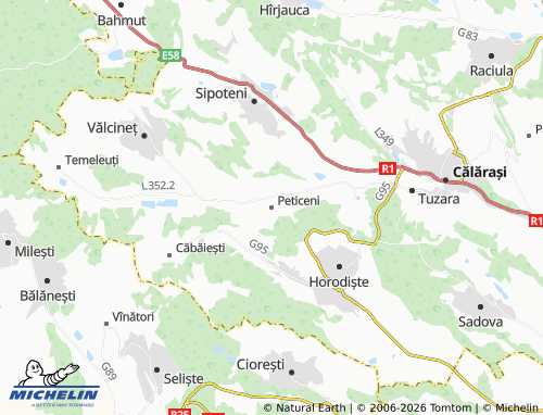 MICHELIN Peticeni map - ViaMichelin