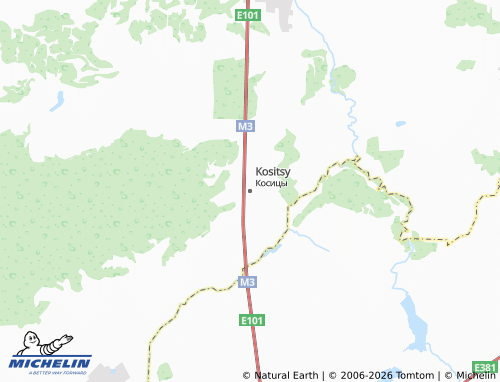 Carte MICHELIN Kositsy - ViaMichelin