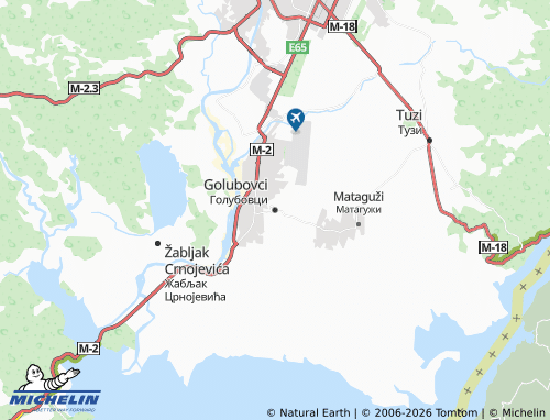 MICHELIN-Landkarte Golubovci - ViaMichelin