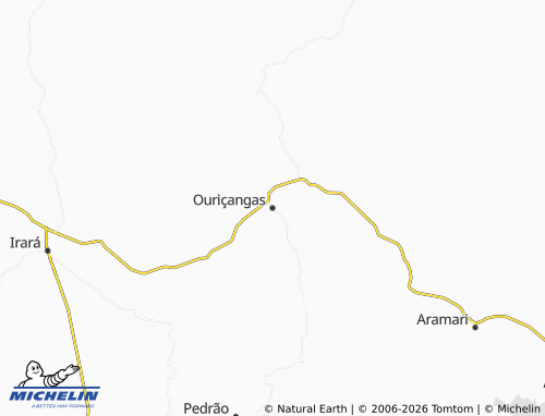 Carte MICHELIN Ouriçangas - ViaMichelin