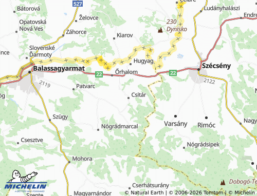Mapa MICHELIN Csitár - ViaMichelin