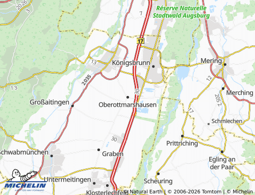 Mappa MICHELIN Oberottmarshausen - ViaMichelin