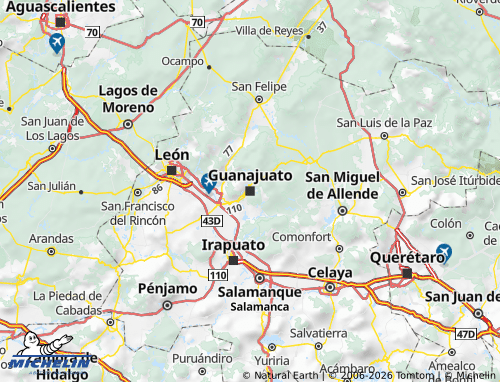 Mappa MICHELIN Guanajuato - ViaMichelin