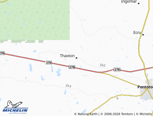 Mapa MICHELIN Thaxton - ViaMichelin