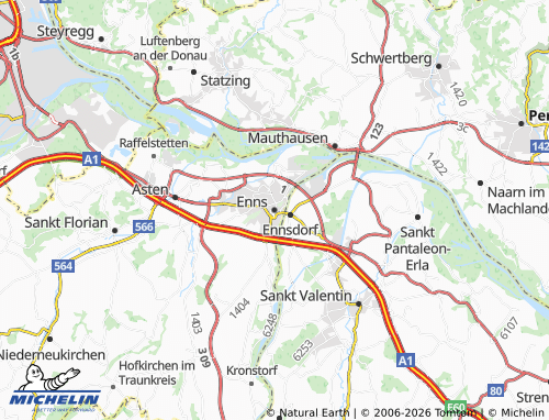 MICHELIN Enns map - ViaMichelin