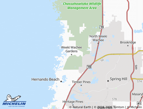 Mappa MICHELIN Weeki Wachee Gardens - ViaMichelin