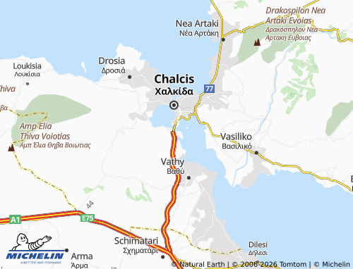 MICHELIN Mikron Vathy map - ViaMichelin