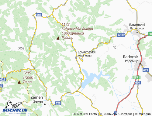Mapa MICHELIN Kovachevtsi - ViaMichelin