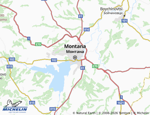 Kaart MICHELIN Montana - ViaMichelin