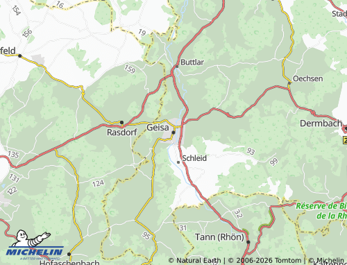 MICHELIN Geisa map - ViaMichelin
