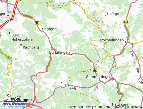MICHELIN Burladingen map - ViaMichelin