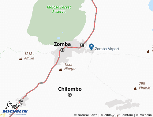 MICHELIN-Landkarte Zomba Outlying - ViaMichelin