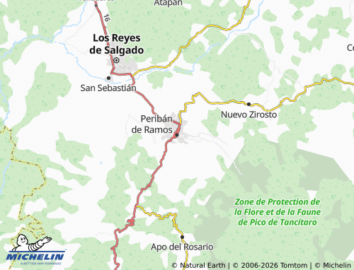 Mappa MICHELIN Peribán de Ramos - ViaMichelin