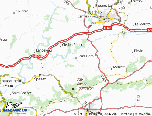 MICHELIN Saint-Hernin map - ViaMichelin