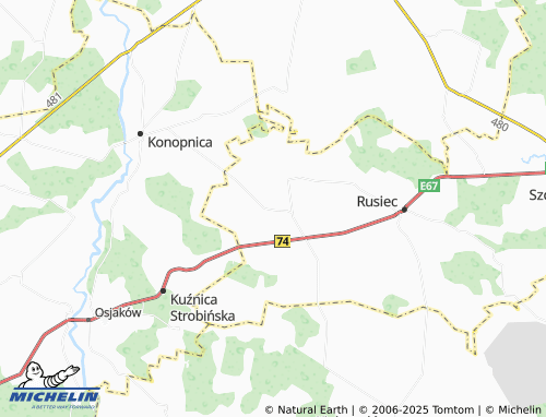 Kaart MICHELIN Wola Wiązowa - ViaMichelin