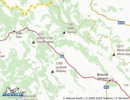Mappa MICHELIN Nedelkovo - ViaMichelin