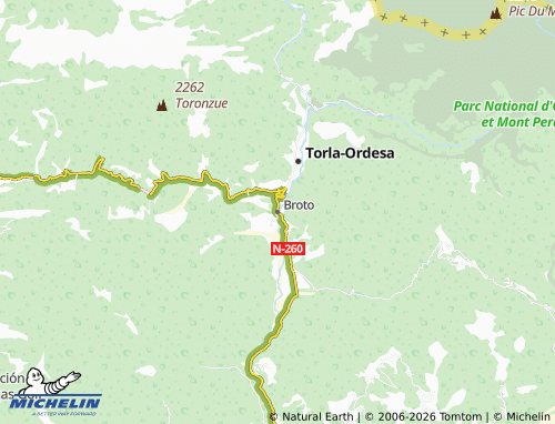 MICHELIN Broto map - ViaMichelin