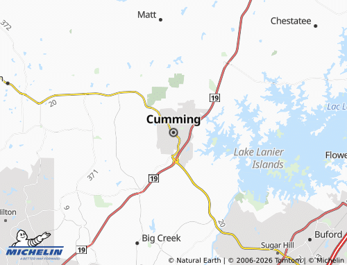 MICHELIN Cumming map - ViaMichelin