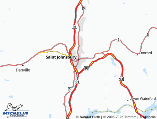 Carte MICHELIN Saint Johnsbury - ViaMichelin