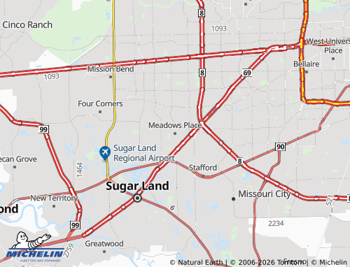 Mapa MICHELIN Meadows Place - ViaMichelin