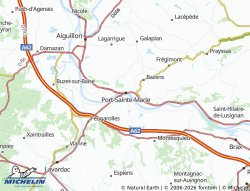 Carte MICHELIN Saint-Laurent - ViaMichelin