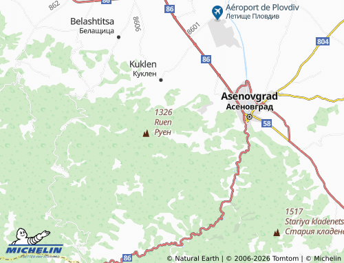 Mapa MICHELIN Yavrovo - ViaMichelin