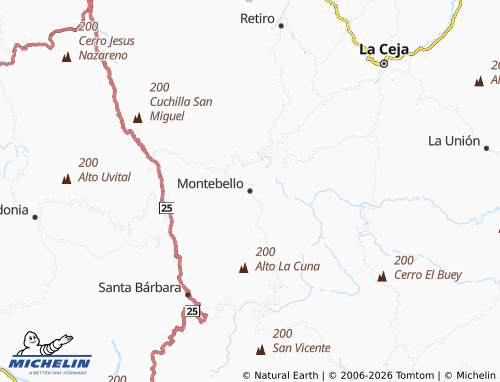 Mapa MICHELIN Montebello - ViaMichelin