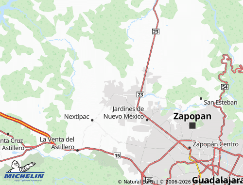 MICHELIN Roberto Orozco map - ViaMichelin