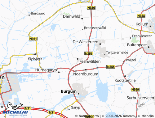 MICHELIN Feanwâlden map - ViaMichelin